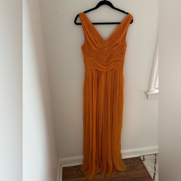 Lipsy Orange Empire Line Maxi Event Dress NWT - Picture 10 of 16